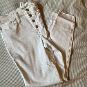 Never worn Madewell high-rise size 30 white pants.